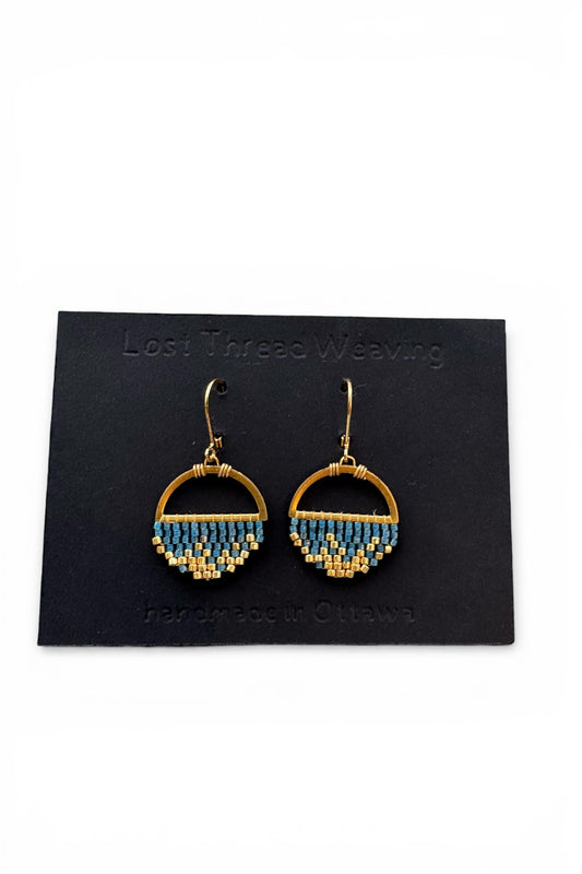 Sally Small - Abstract round earrings -  Gold Ombre
