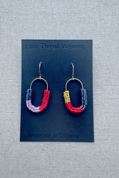 Beaded Tube Capsule Earrings