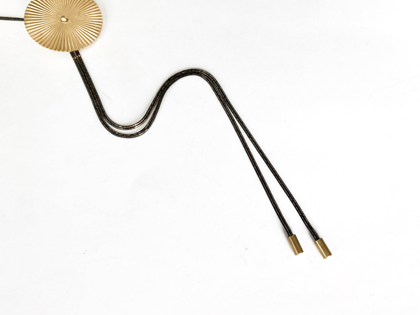 TROLLOP Black & Gold Bolo Tie