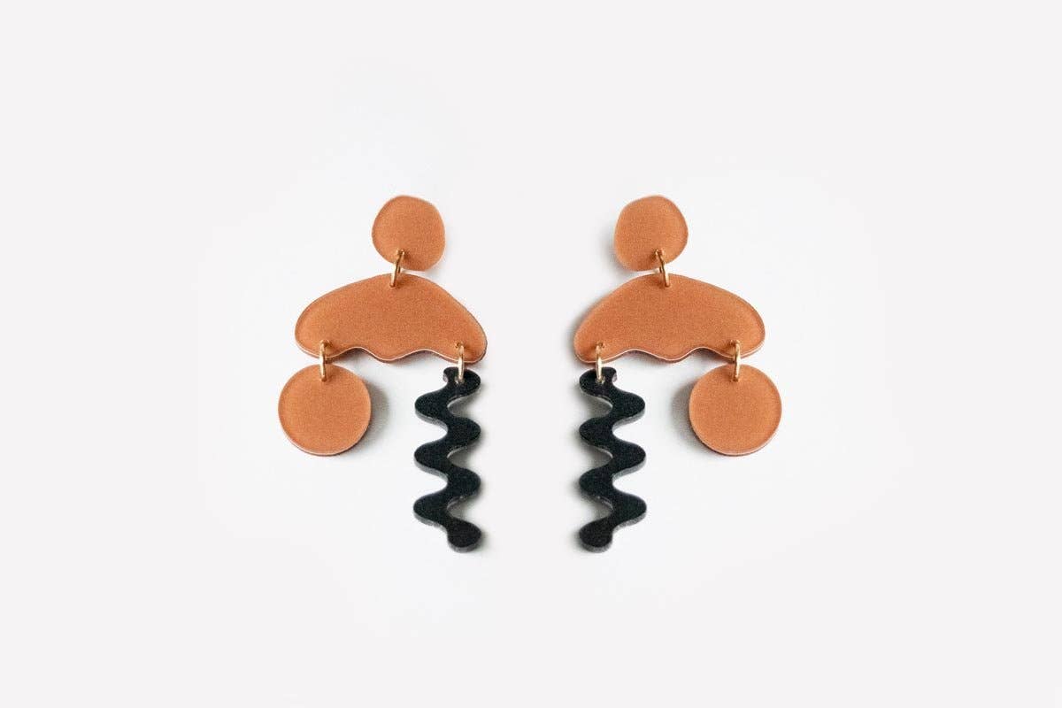 Ecoresin Squiggle Storm Earrings
