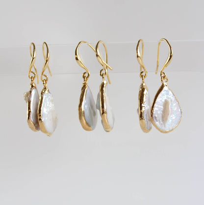 Artistic Baroque Pearl Earrings (1E18)