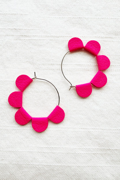 Daisy Hoop Earrings