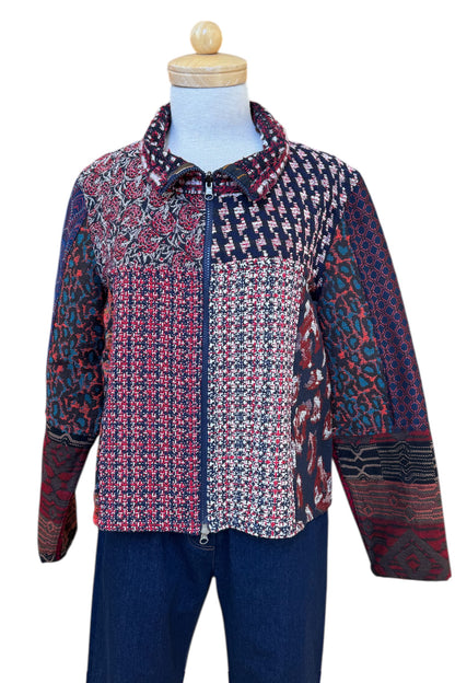 Fall/Winter Mosaique Multicolour Reversible Jacket Size 14