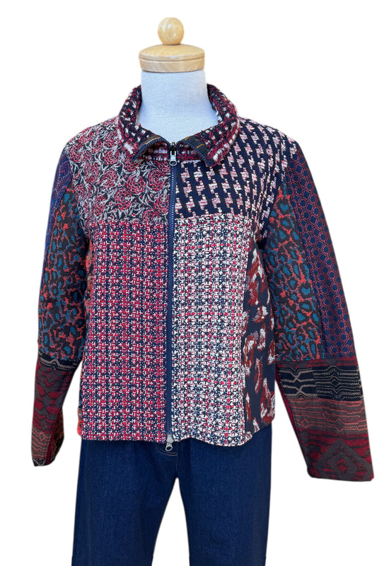 Fall/Winter Mosaique Multicolour Reversible Jacket Size 14