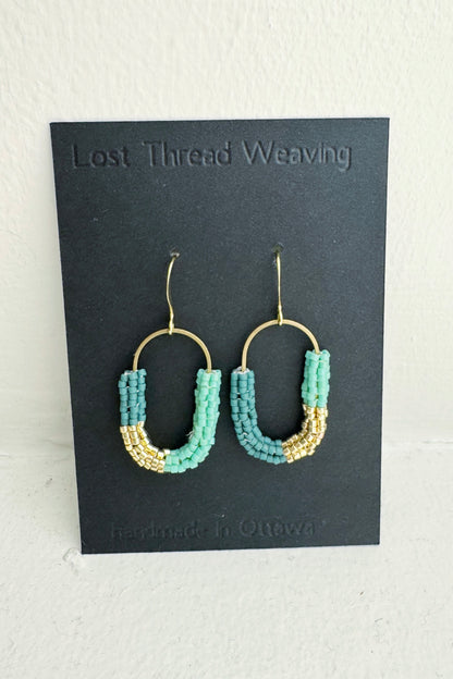 Beaded Tube Capsule Earrings