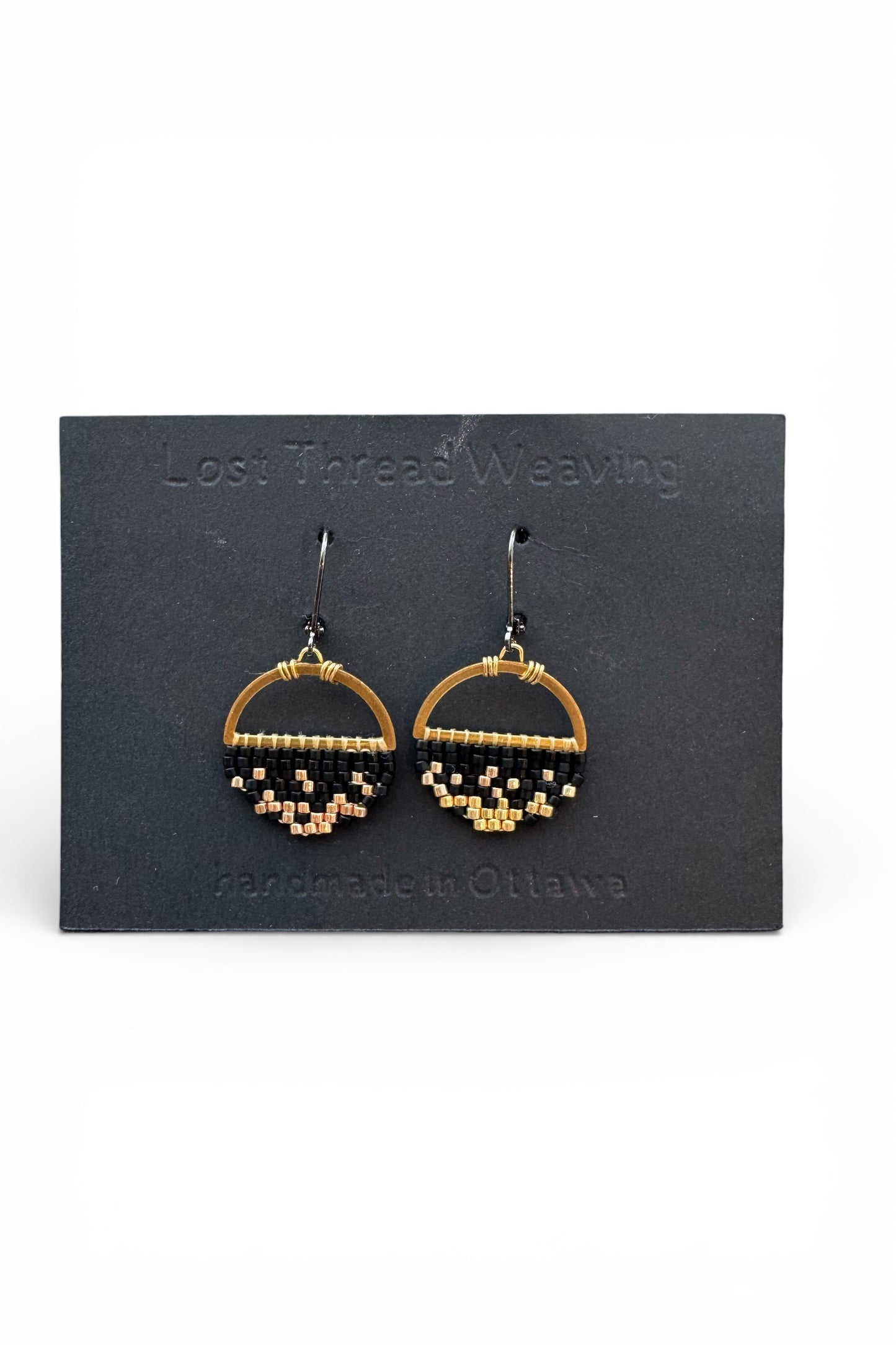 Sally Small - Abstract round earrings -  Gold Ombre