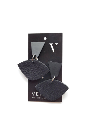 Pellan - Statement Geometric Leather Earrings