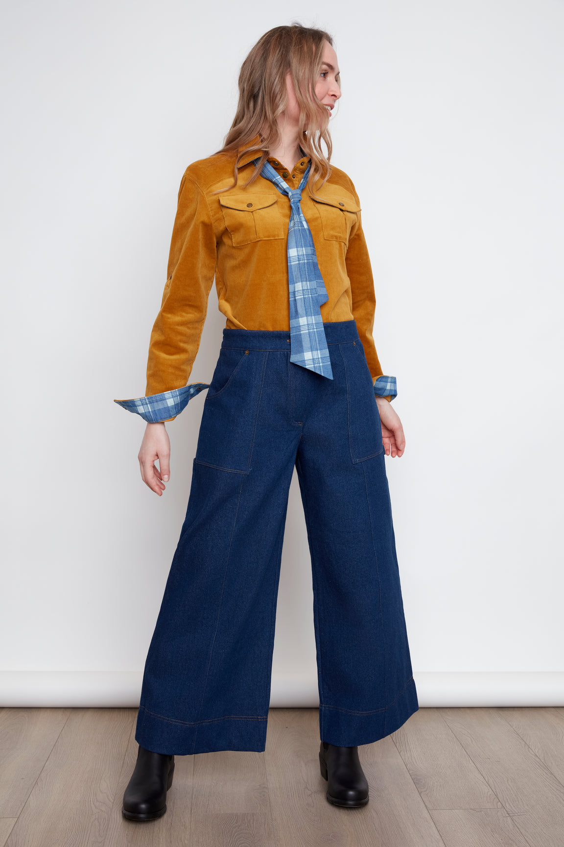 Brooke Wide Leg Denim Pants FW 26-27