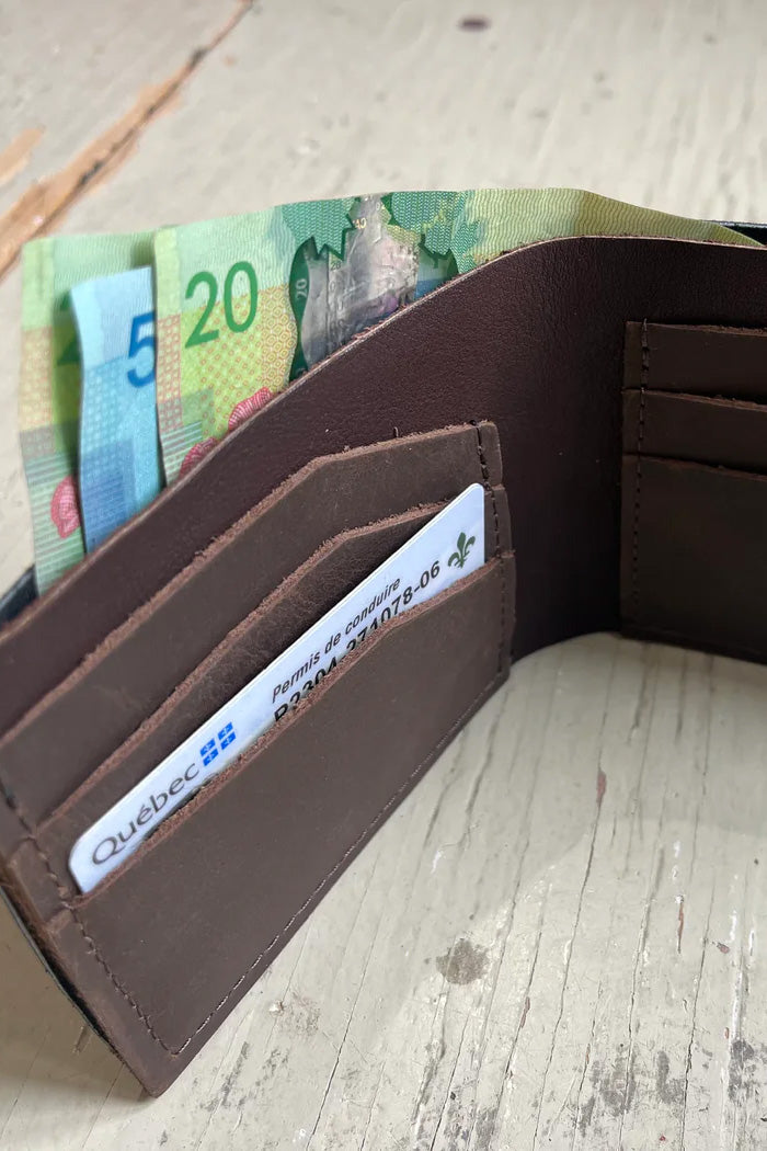 Wallet by Kazak, Brown, inside detail