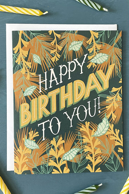 Botanical Birthday Card