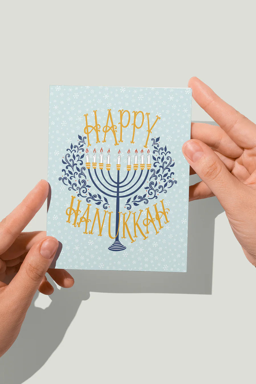Happy Hanukkah Menorah Card