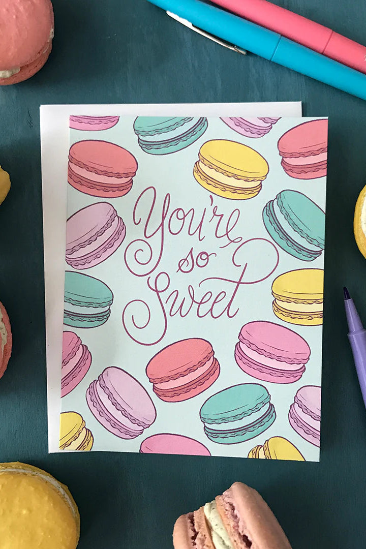 You're So Sweet French Macaron Card