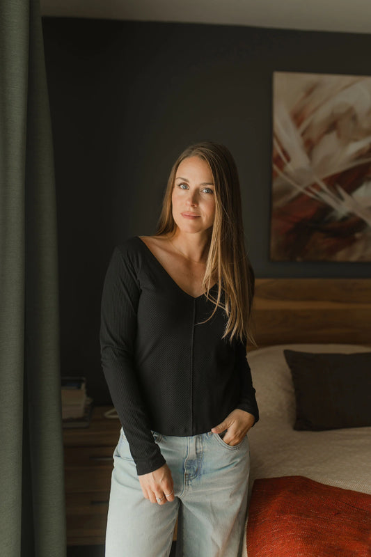 Bamboo Deep V-Neck