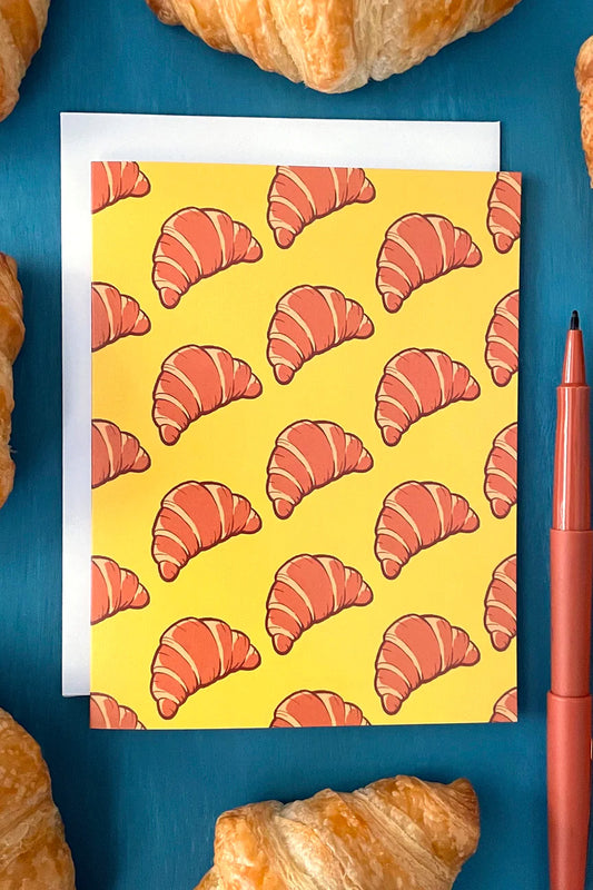 Yellow Croissants Greeting Card
