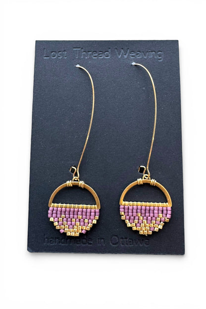 Sally Small - Abstract round earrings -  Gold Ombre