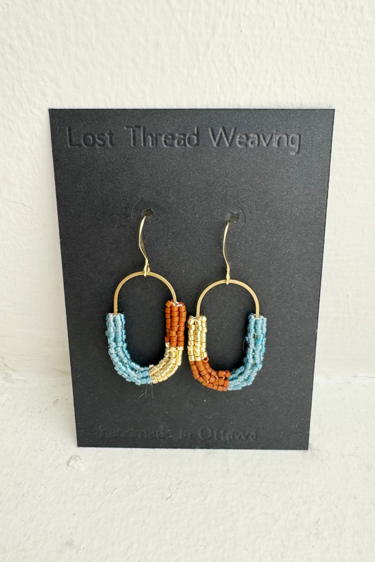 Beaded Tube Capsule Earrings