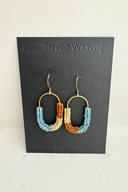 Beaded Tube Capsule Earrings