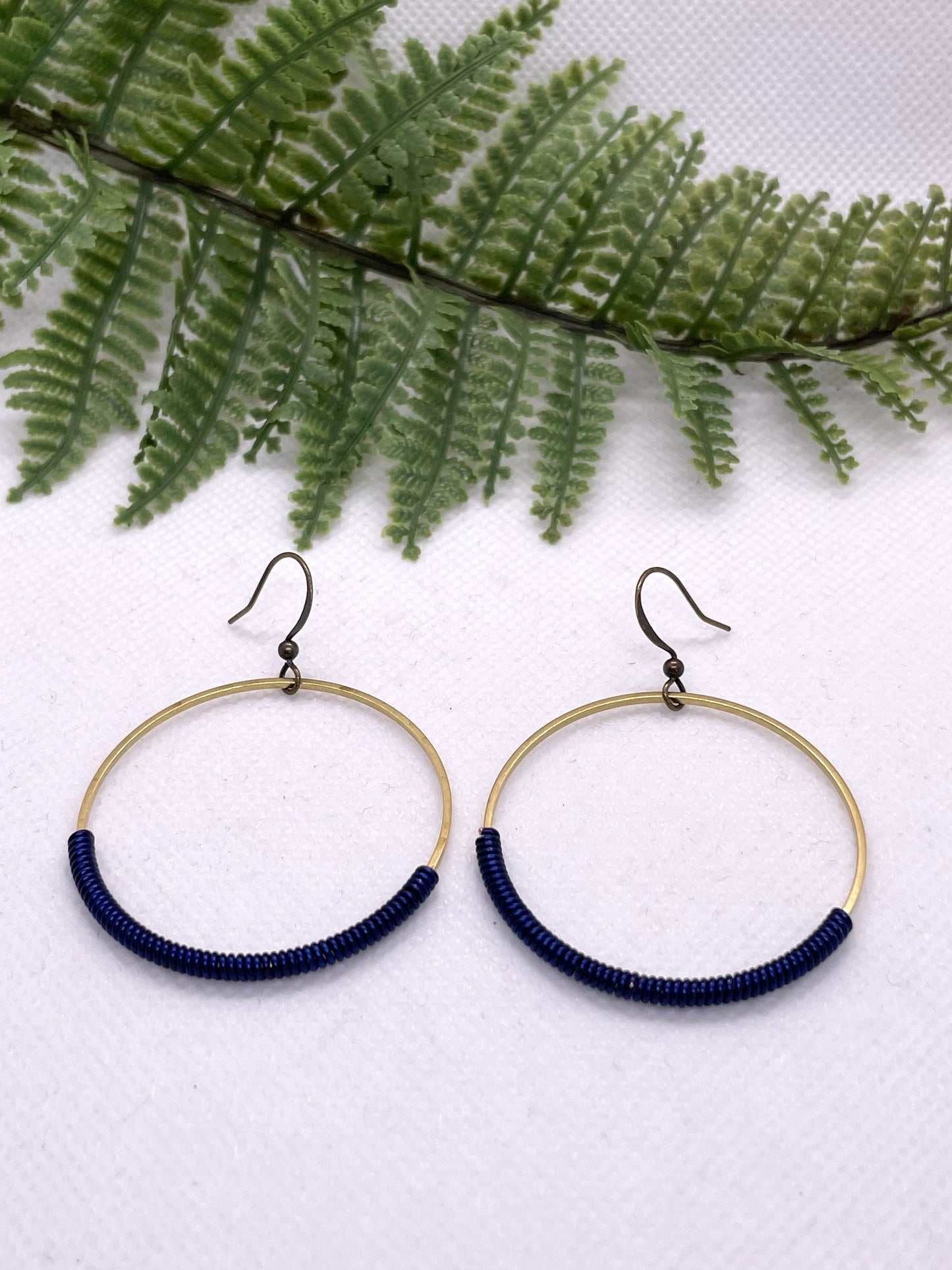 Uma Large Wire Wrapped Circle Earrings