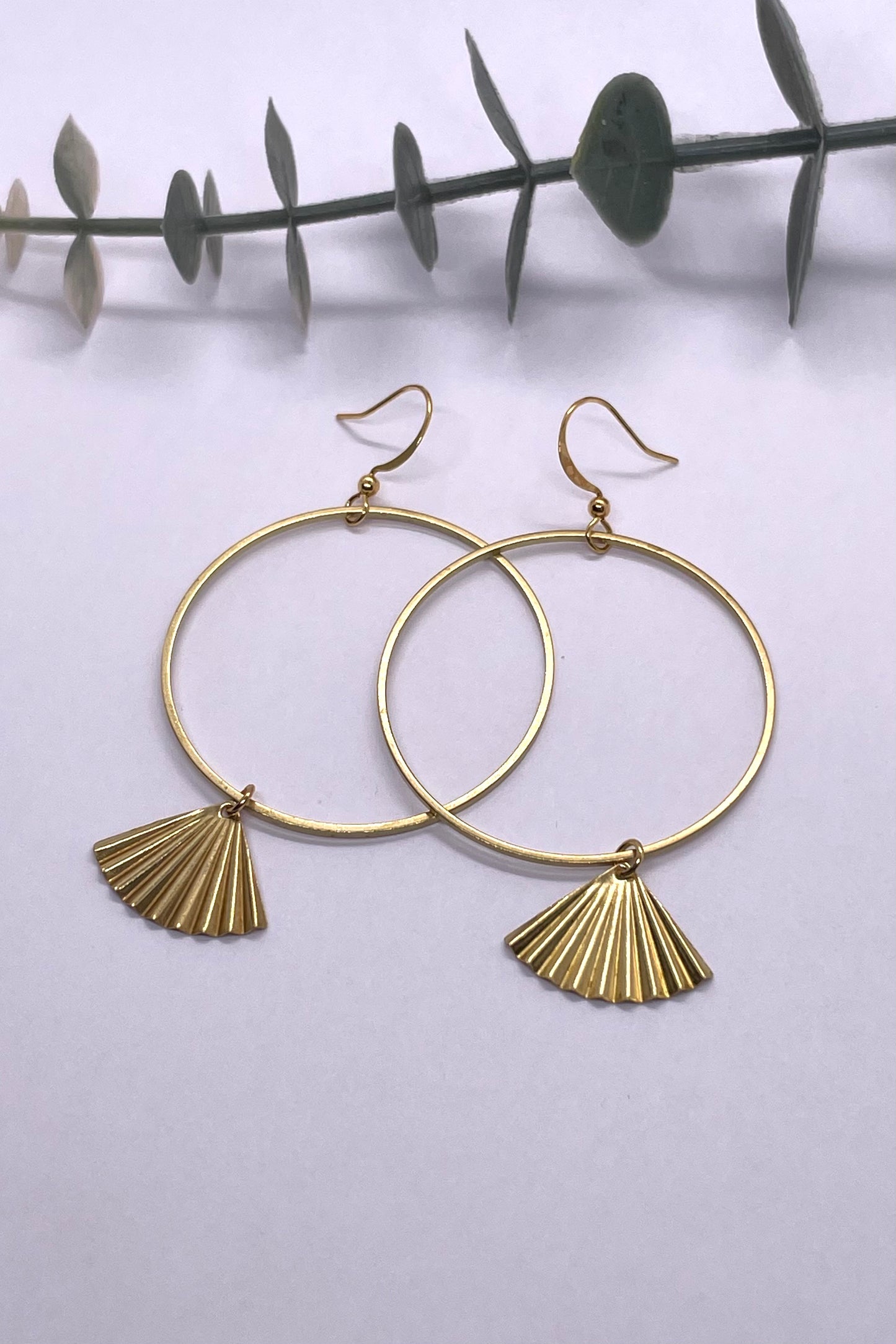 Hazel Ultra Large Brass Hoops