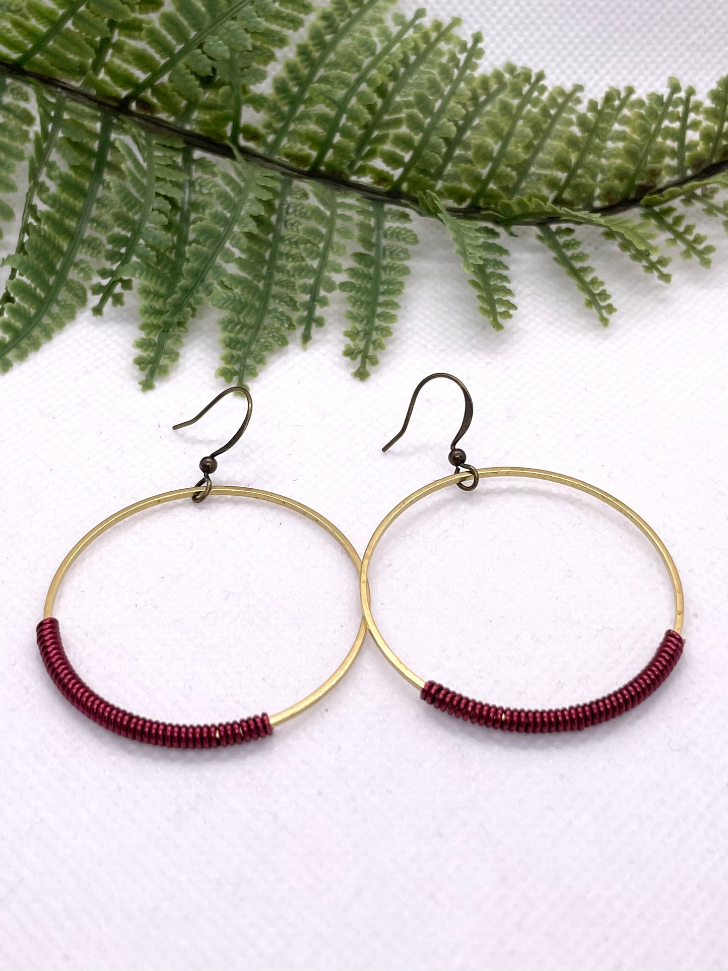 Uma Large Wire Wrapped Circle Earrings