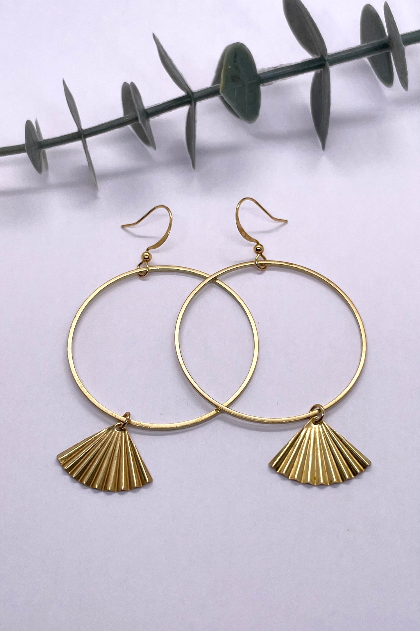 Hazel Ultra Large Brass Hoops