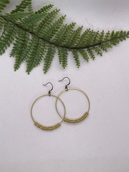 Lydia Gold Wire Wrapped Circle Earrings