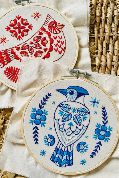 Blue Jay Complete Embroidery Kit