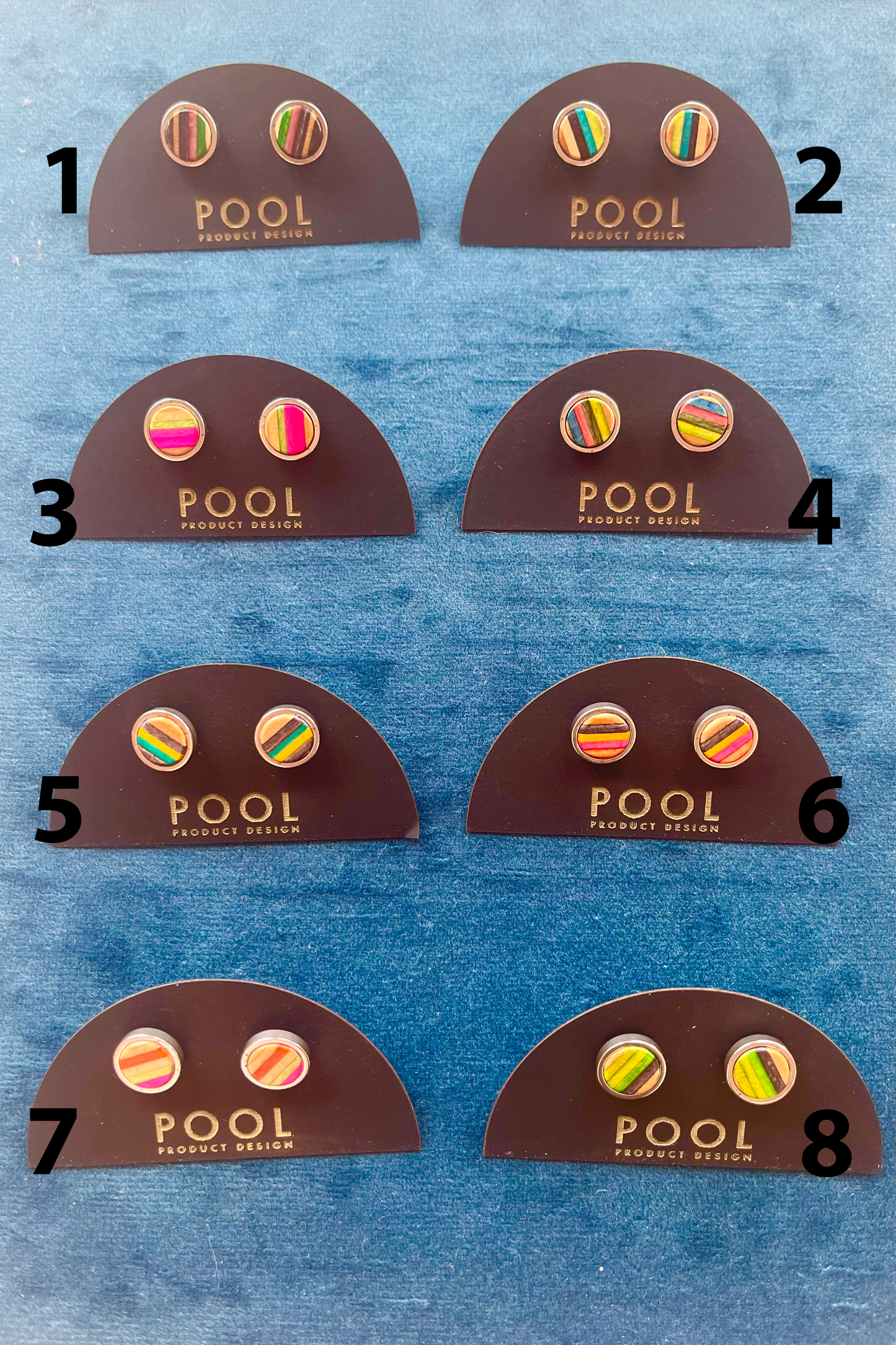 Round Stud Bezel Earrings