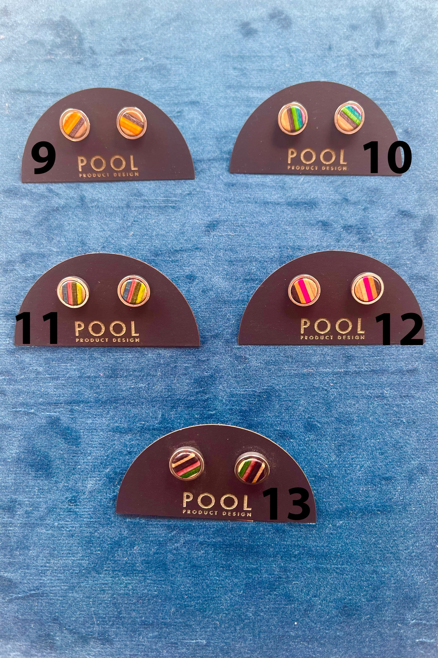 Round Stud Bezel Earrings