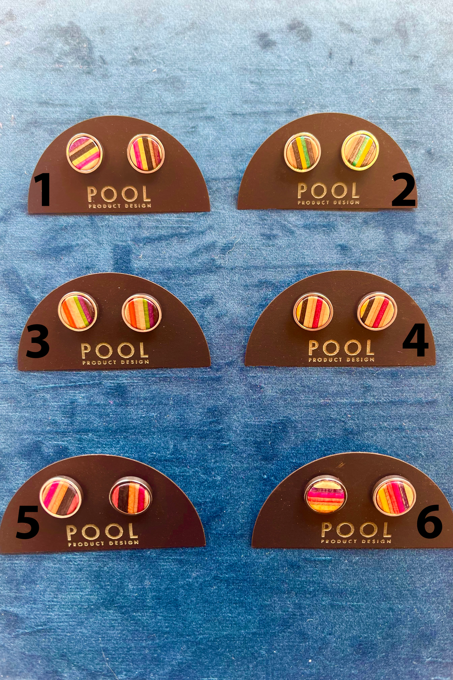 Round Stud Bezel Earrings