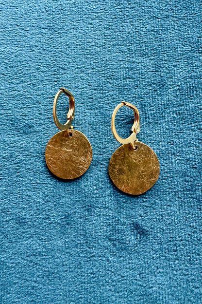 Brass  Circle Earrings