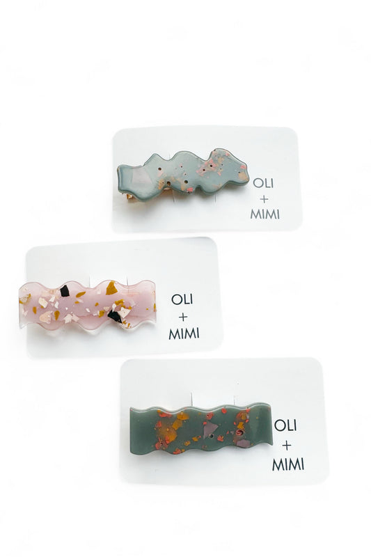 Resin Hair Clips - WAVY