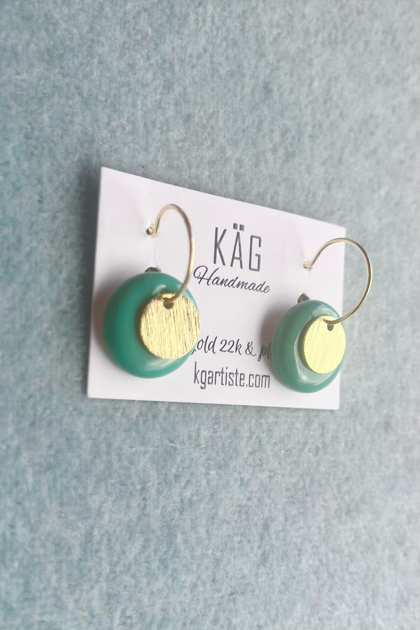 Double Round Ceramic Earrings