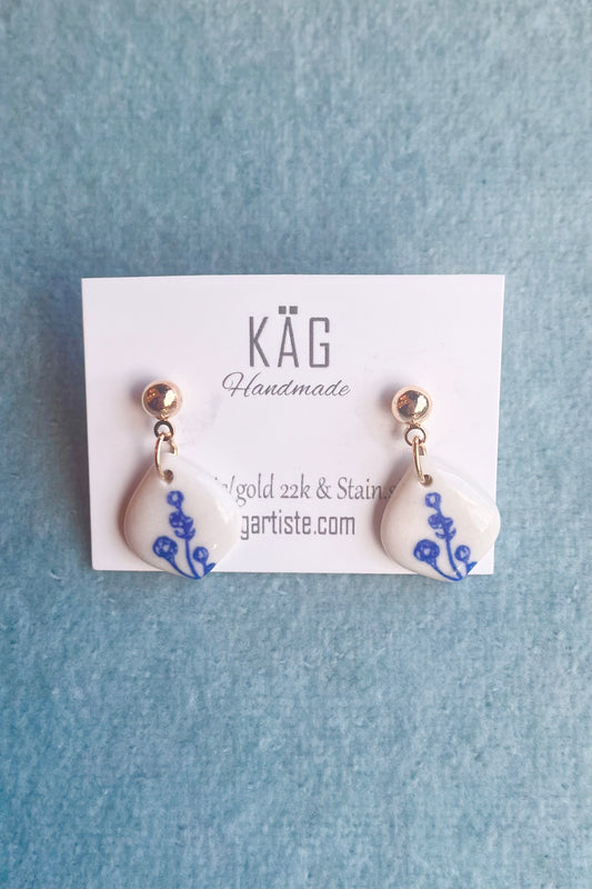 Art Sketch Ceramic Dangle Earrings