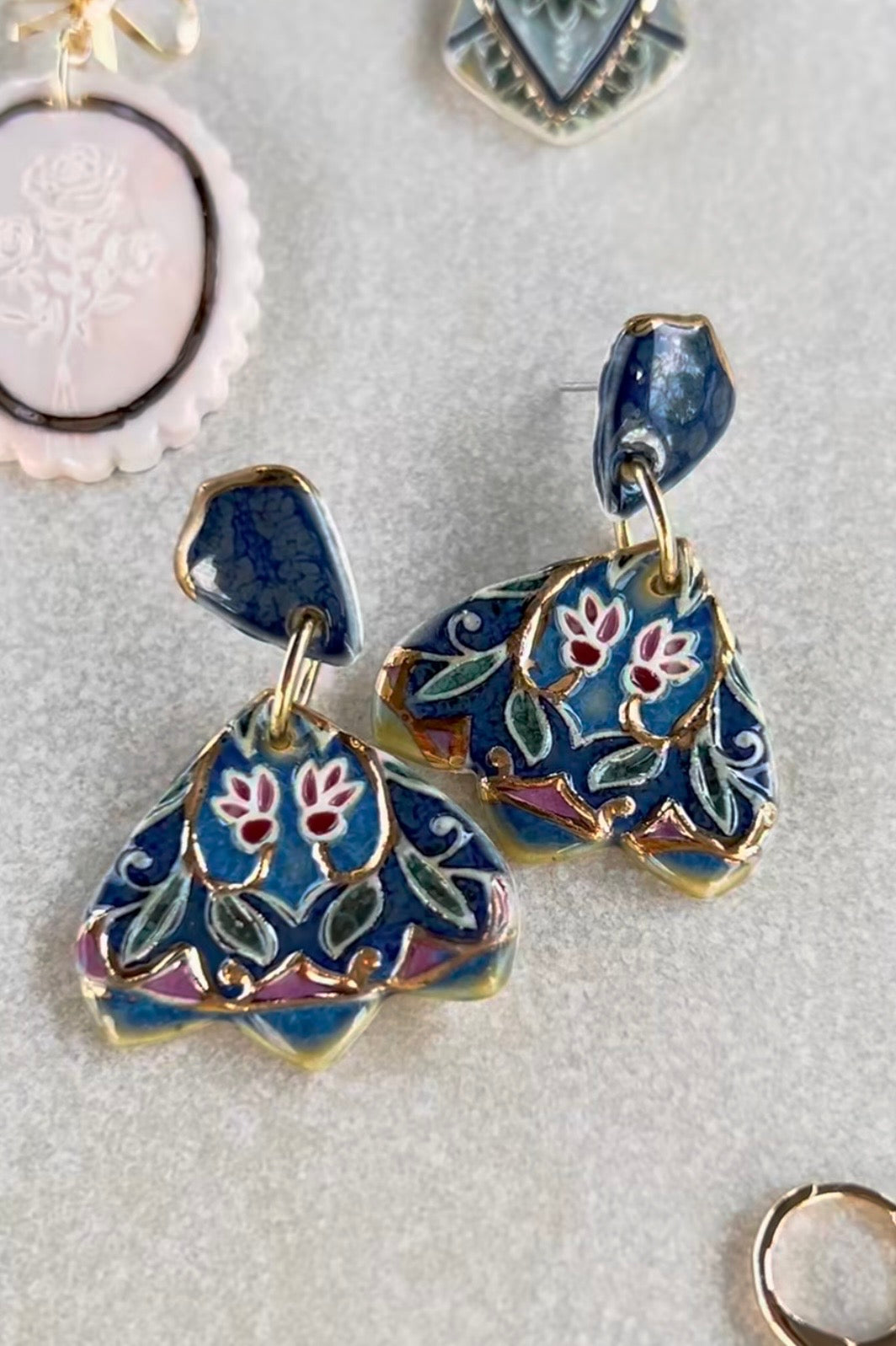 Poinsettia Dangle Earrings