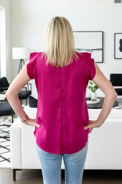 Satin Tie Blouse