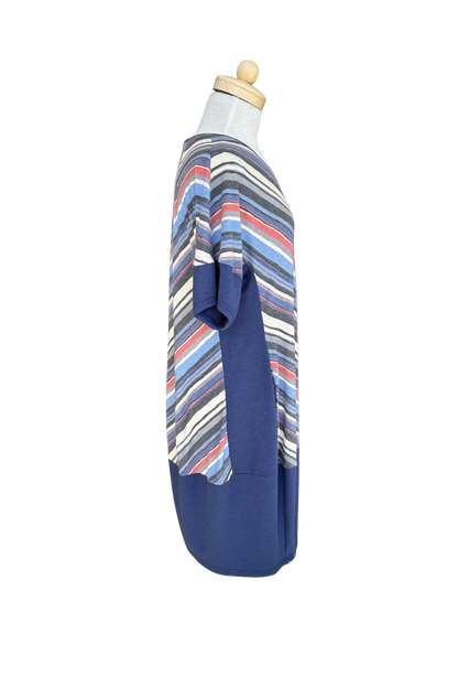 A side view of the Brianna Dress by Solomia is shown on a mannequin against a white background. 