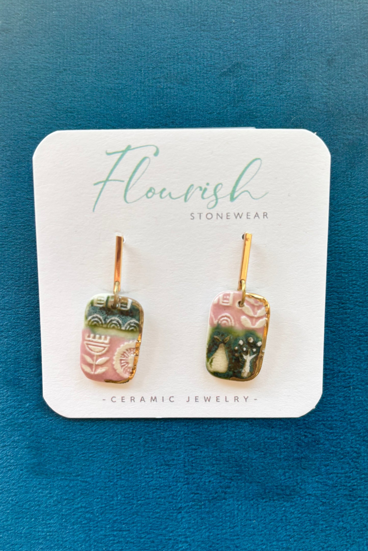 Petite Engraved Dangle Earrings