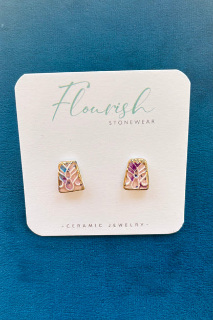 Rectangle Imprint Studs