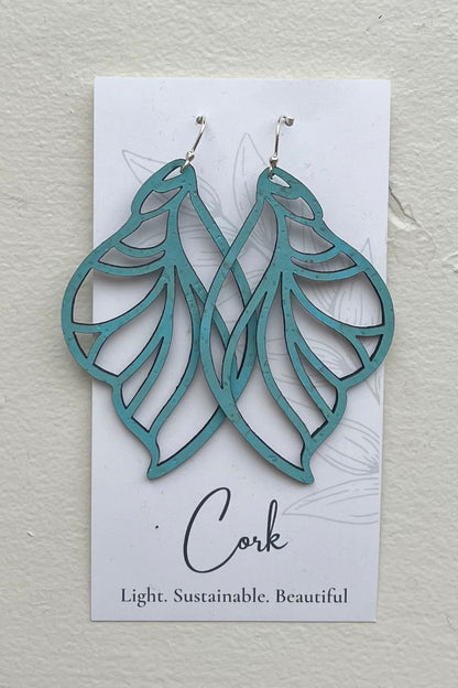 Fairy Wing Shaped Cork Earrings