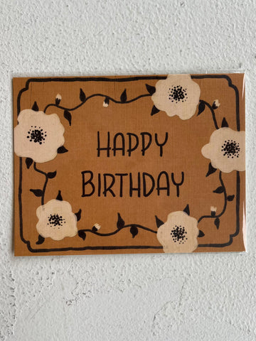 Happy Birthday - Yellow Floral Card