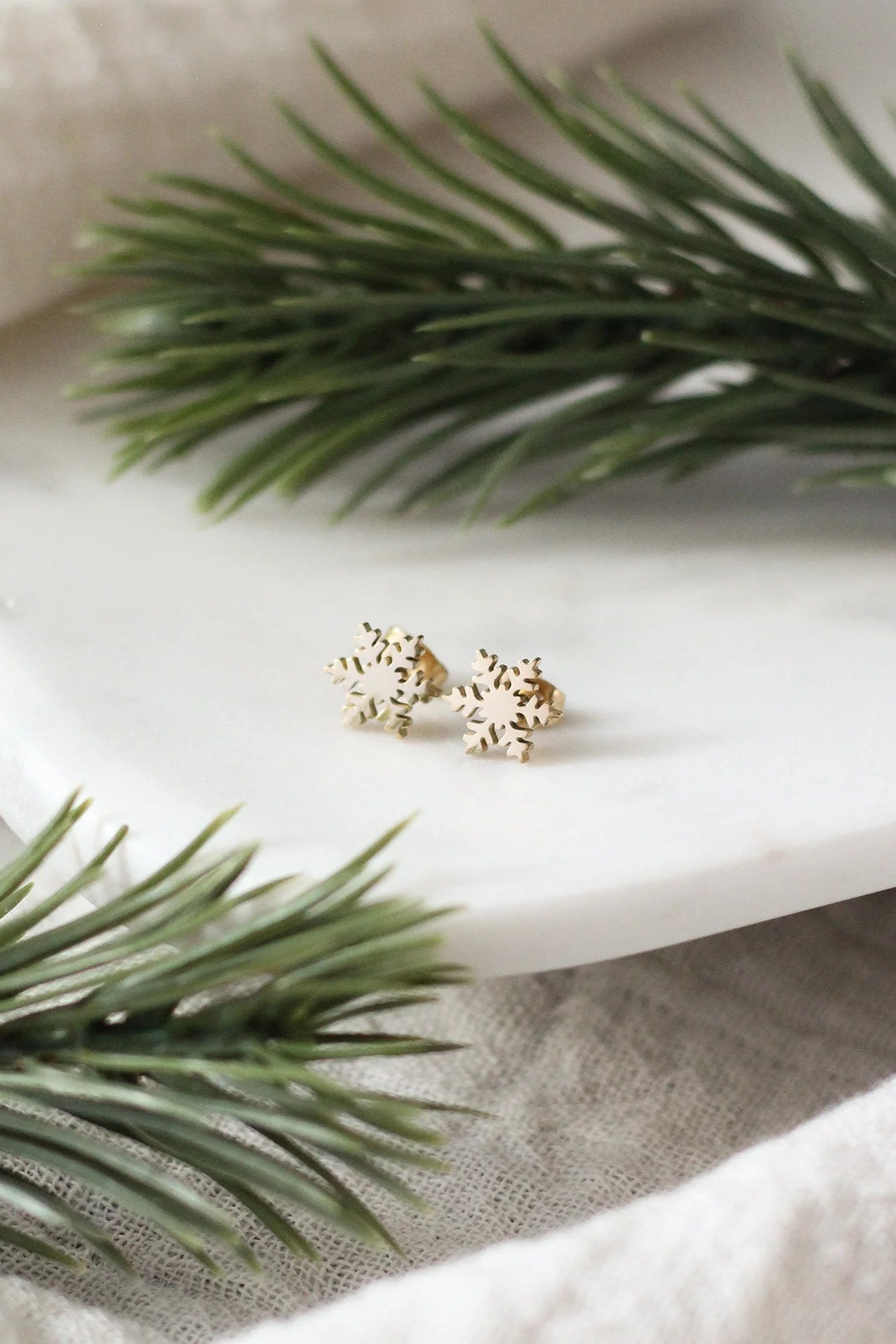 Mini Snowflake Earrings