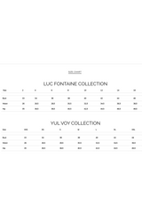 Luc Fontaine Size Chart