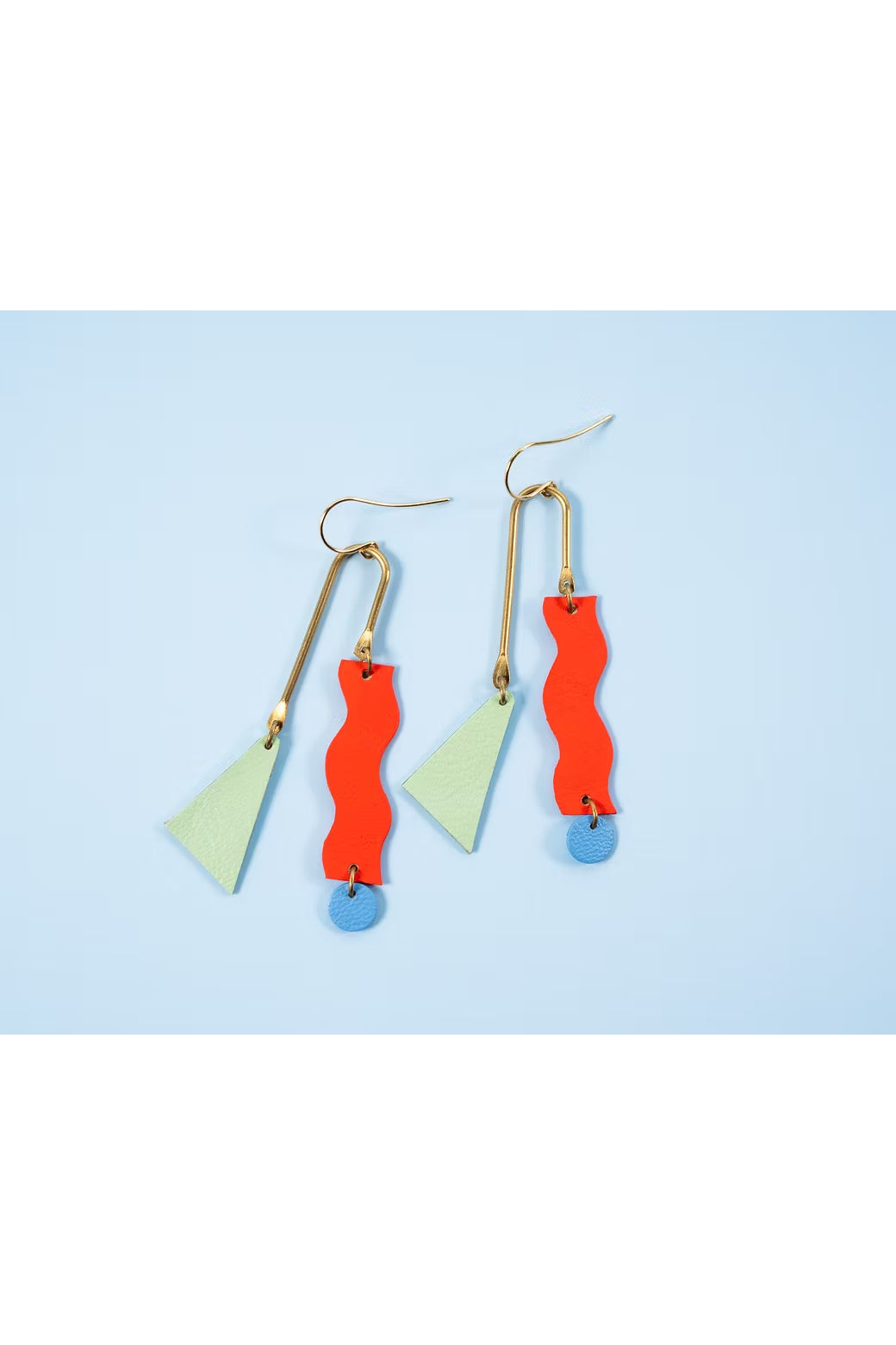 Asymmetrical Squiggle Mobile Earrings