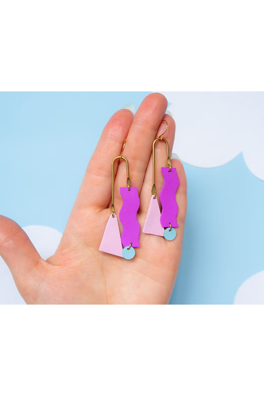 Asymmetrical Squiggle Mobile Earrings