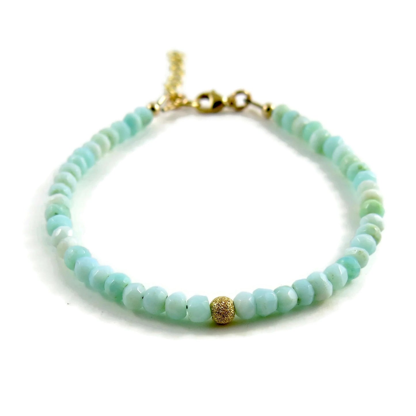 Adjustable Gemstone Bead Bracelets • 14K Gold Fill