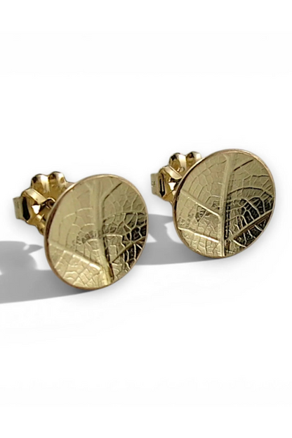 Leaf Imprint Disc Studs