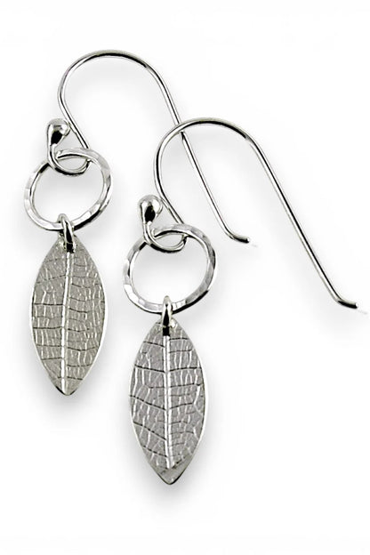 Leaf & Circle Earrings