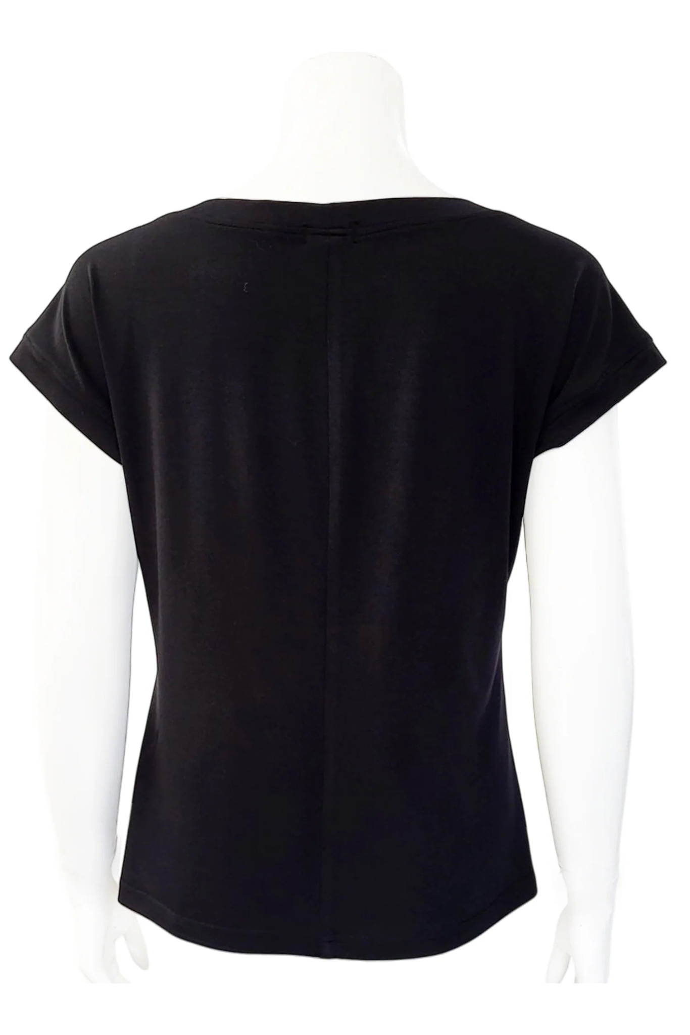 Back view of a mannequin wearing the Marina Deep Sea Tee from Mandala in Tropical pattern, against a white background