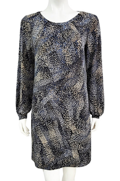 The Gwyneth mini dress from Mandala in Starry Night - Brown is shown on a mannequin against a white background 